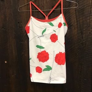 Lululemon Red Rose Power Y Tank luon